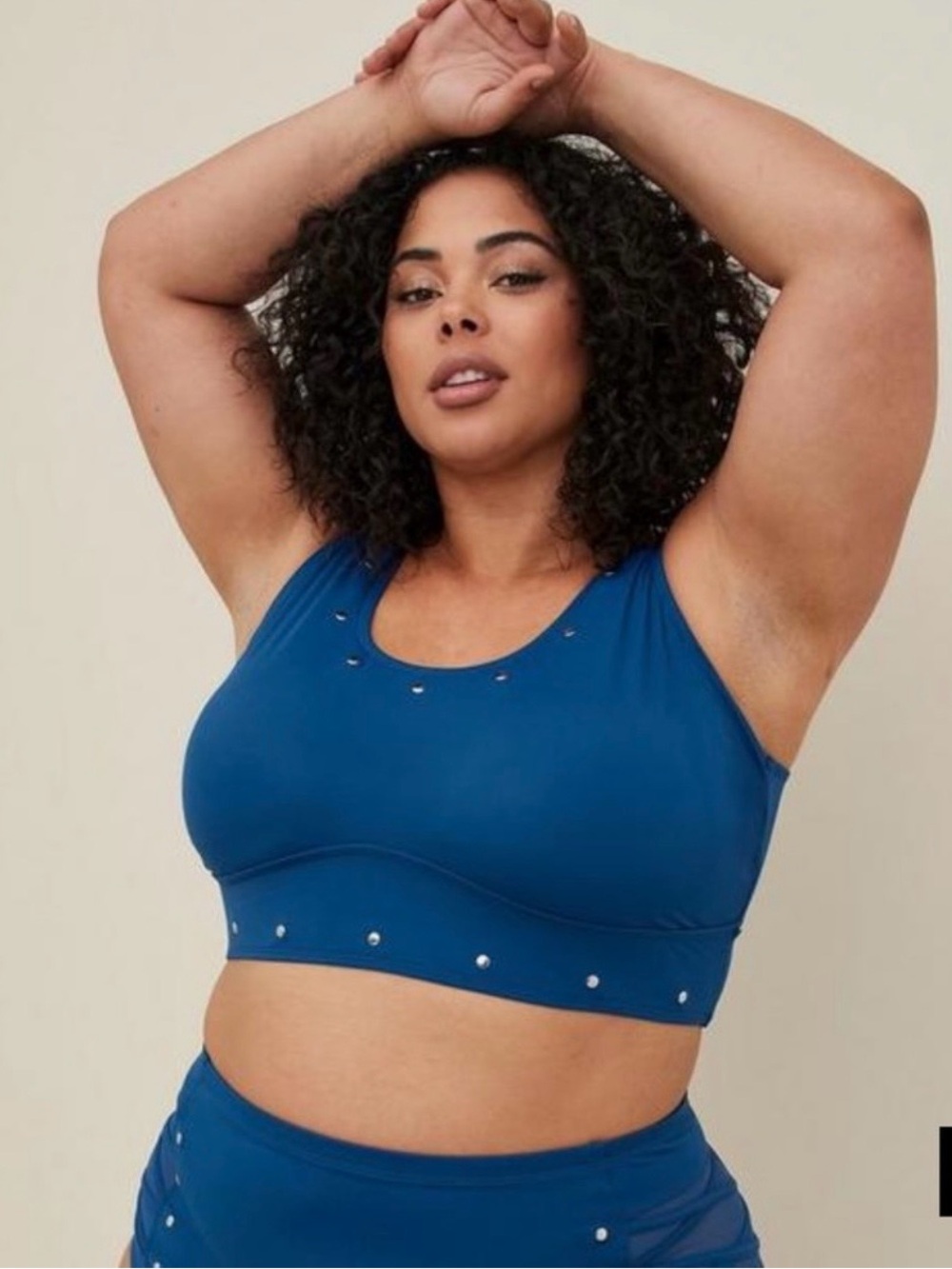Torrid Studded Scoop Neck Swim Top - Picture 2 of 4